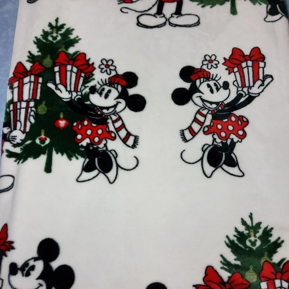Disney Christmas Mickey Minnie Mouse Throw Blanket 59